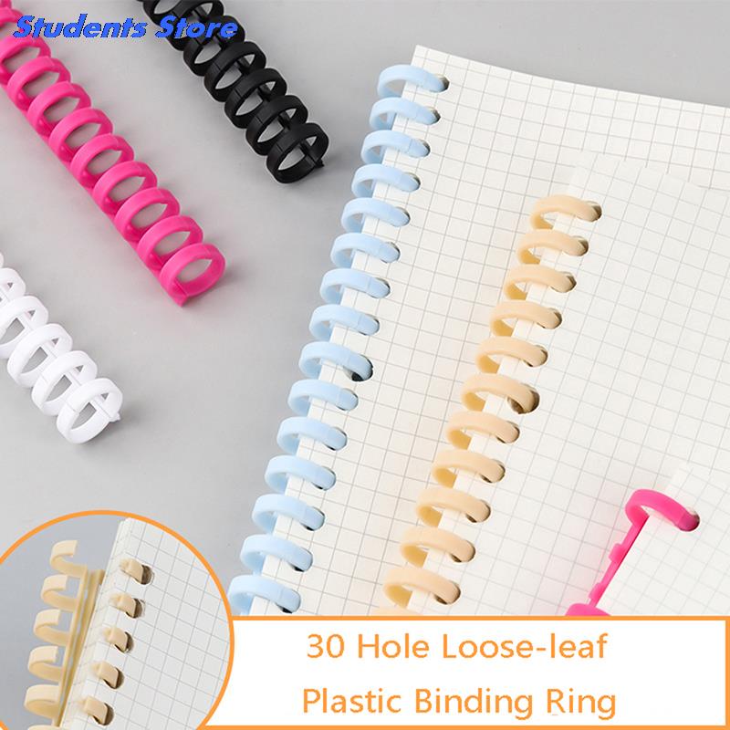 30 Holes A4 A5 A6 Loose-leaf Plastic Binding Ring Spring Spiral Rings Paper Notebook Stationery Office Supplies