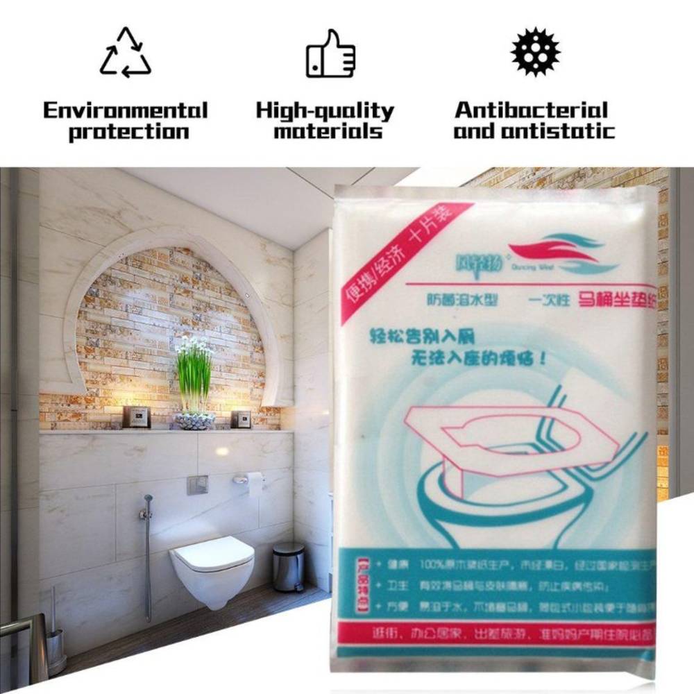 10 Pieces/Bags Disposable Toilet Pad Waterproof Toilet Seat Pad Eco-friendly Travel Original Wood Pulp Toilet Seat Pad Paper