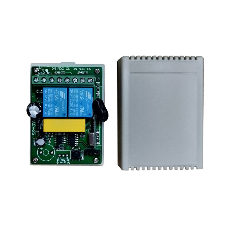 AC110-220V 2CH Wireless Remote Control Switch System Remote Receiver Module Radio Relay Transmitter Smart Switch 315/433Mhz
