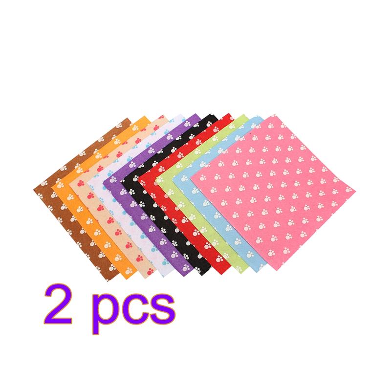 20 stuks handwerk diy non-woven stof materiaal diy accessoires voor speelgoed kunst knutselen 30 x 30cm( kittenpoot patroon , 10 kleuren)