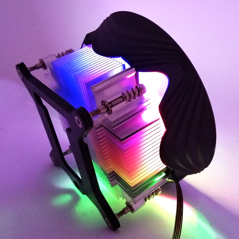 SNOWMAN CPU Cooler RGB 120mm Screw mounting Heat Sink for Intel LGA 1200 1150 1151 1155 Radiator 3 Pin CPU Cooling Fan PC quiet