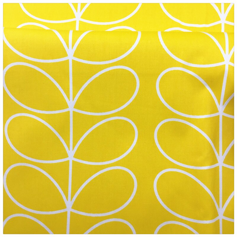 100% tejido de sarga, tela de algodón, tela de retales, tela de mechones de cuarto grueso para costura, manualidades DIY, Color de hoja amarilla