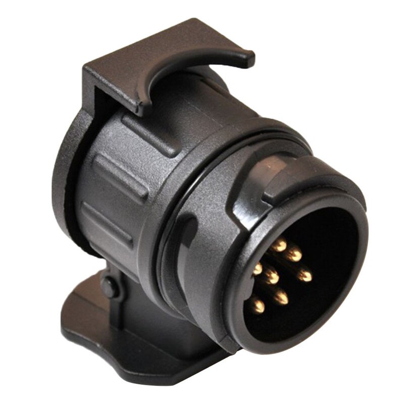 Tilhenger ledningsadapter 13 to 7- pins adapter svart frostet tilhenger ledningskontakt tilhengerplugg n type materiale tilhengerfeste tilhengerplugg