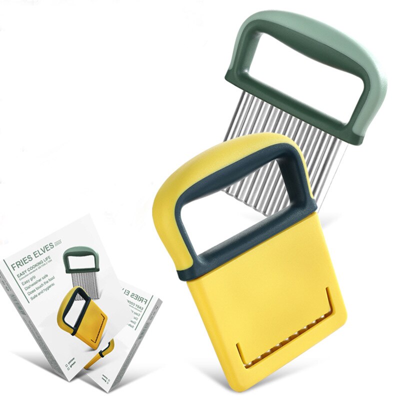 Stainless Steel Cutting Wave Shape Potato Chips French Fries Vegetable Potato Cutting Carrots Potato Grid Slicer Kitchen Tools