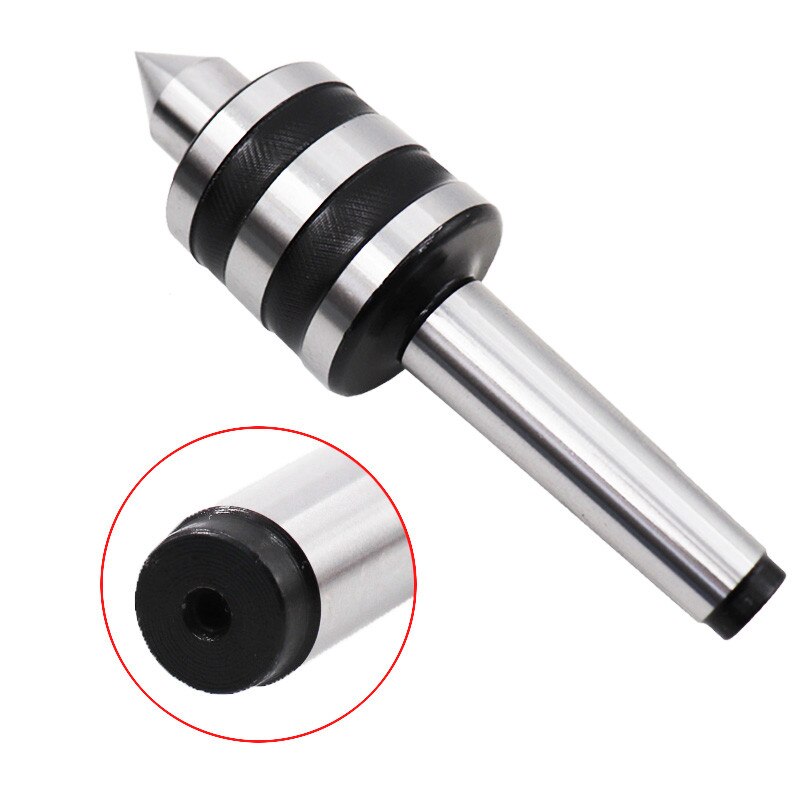 MT2 Live Center Lathe Milling Center Metal Work Revolving Center Black Double Knurling Lathe Machine Tool Accessory