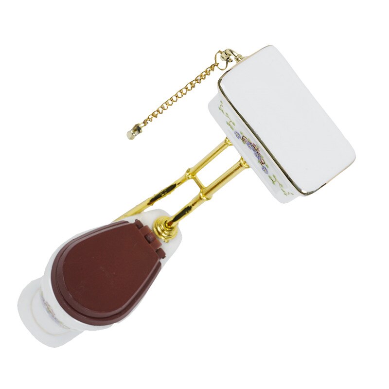 Dongzhur Miniatura Toilet Dollhouse 1:12 Miniatures 1:12 Kit Accessories Ornament Doll Retro Miniatures House Toy