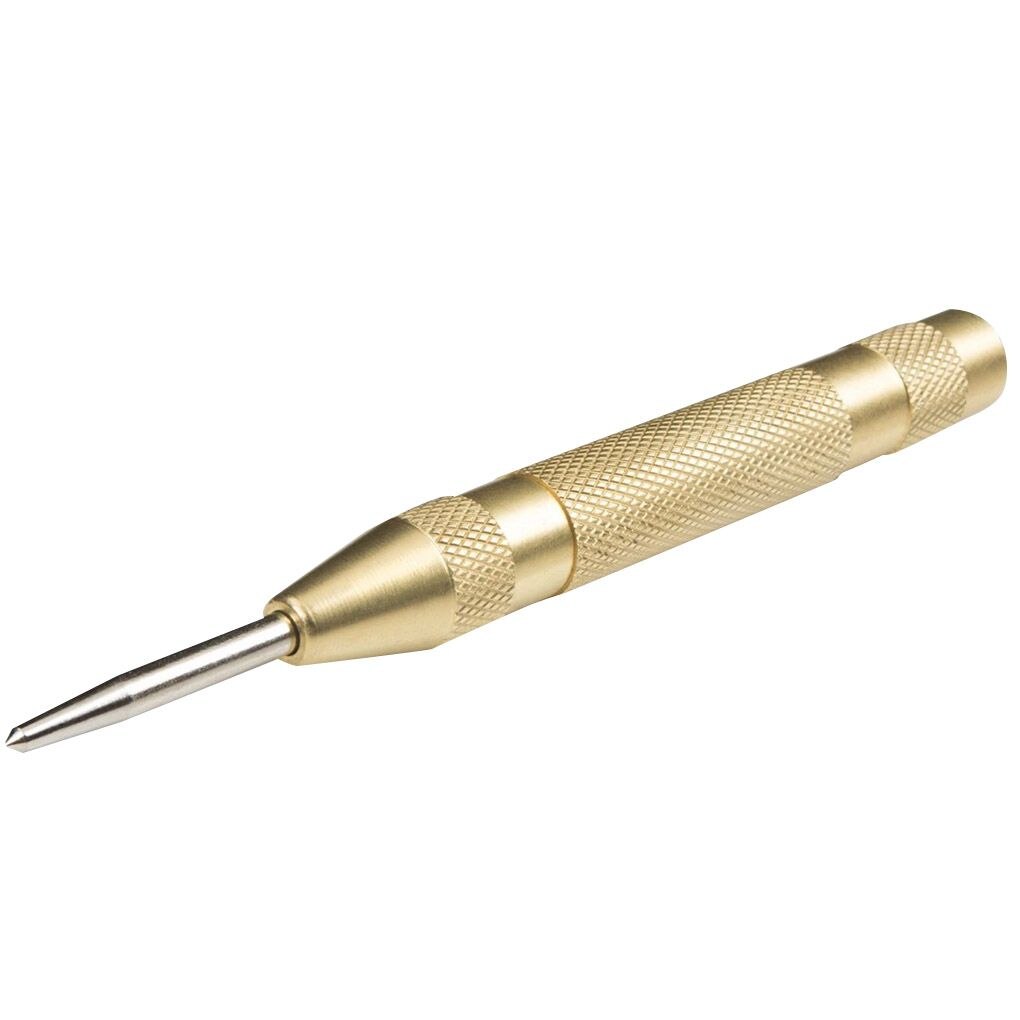Automatic Center Pin Punch Spring Loaded Marking Starting Holes Tool HSS Center Punch Stator Punching Marker Woodwork Drill Bit: Gold