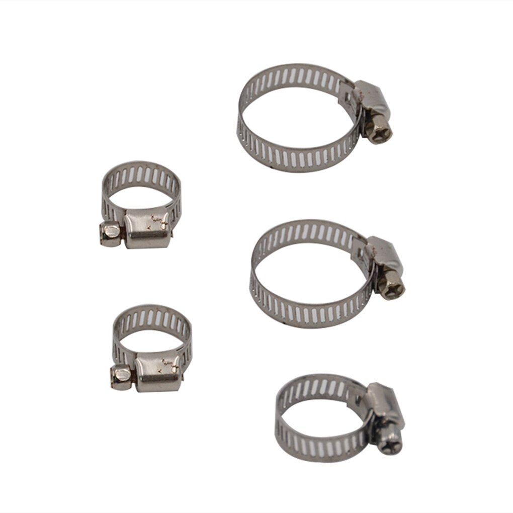 50PCS/Set Multi Size Stainless Steel Hoop Clamp Hose Clamp Automotive Pipes Clip Fixed Tool