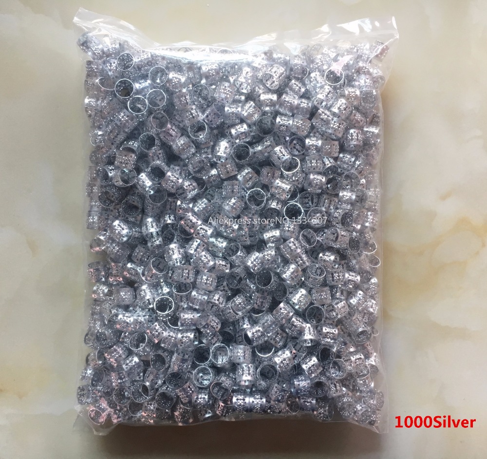 200pcs-1000pcs hair dread Braids dreadlock Beads adjustable cuffs clips Micro Rings for girls women men Accessories