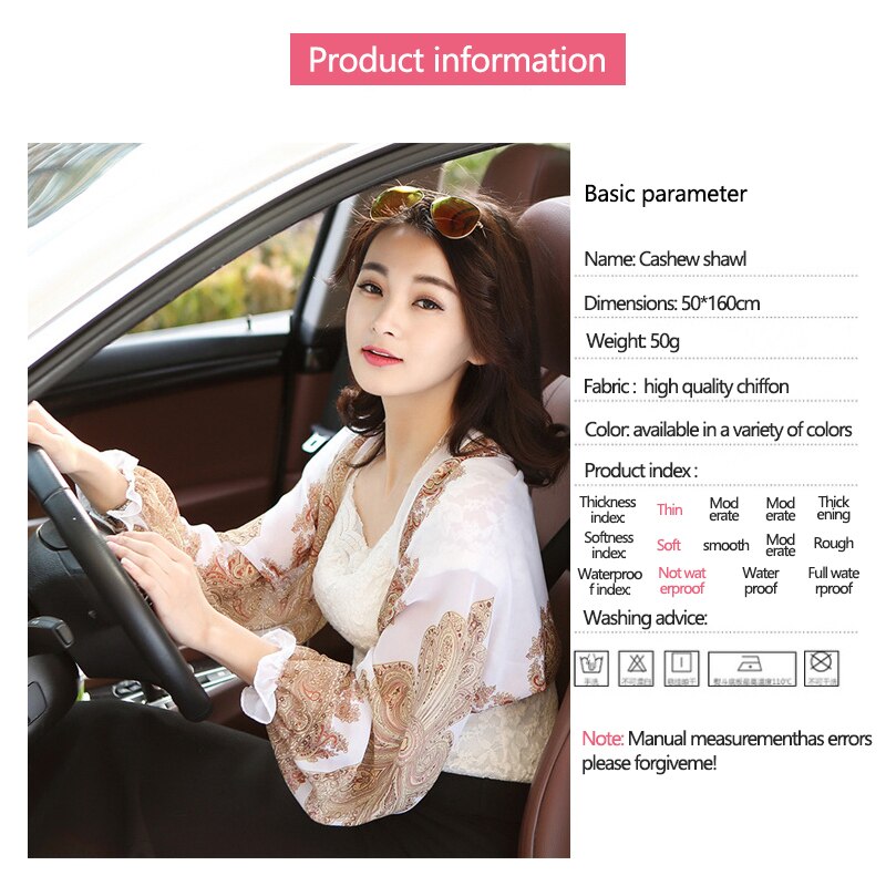 Anti-Uv Sjaal Licht Chiffon Arm Warmers Voor Vrouwen Ademend Sunproof Mouw Shawl Voor Outdoor Unieke
