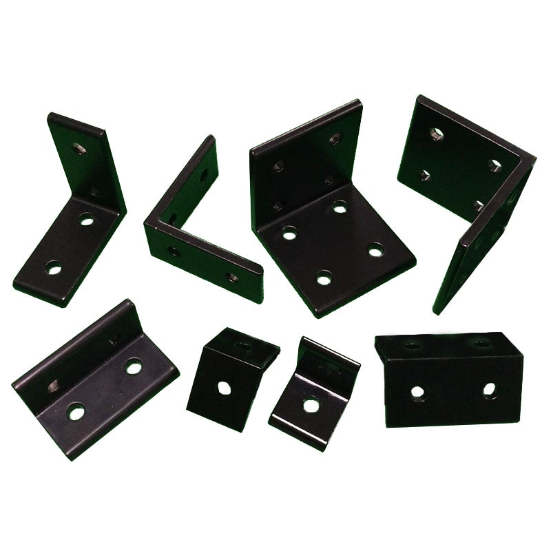 1PC 2040 3030 L bilden Schwarz Ecke Klammern Montage Winkel Aluminium Anschluss für Aluminium Profil