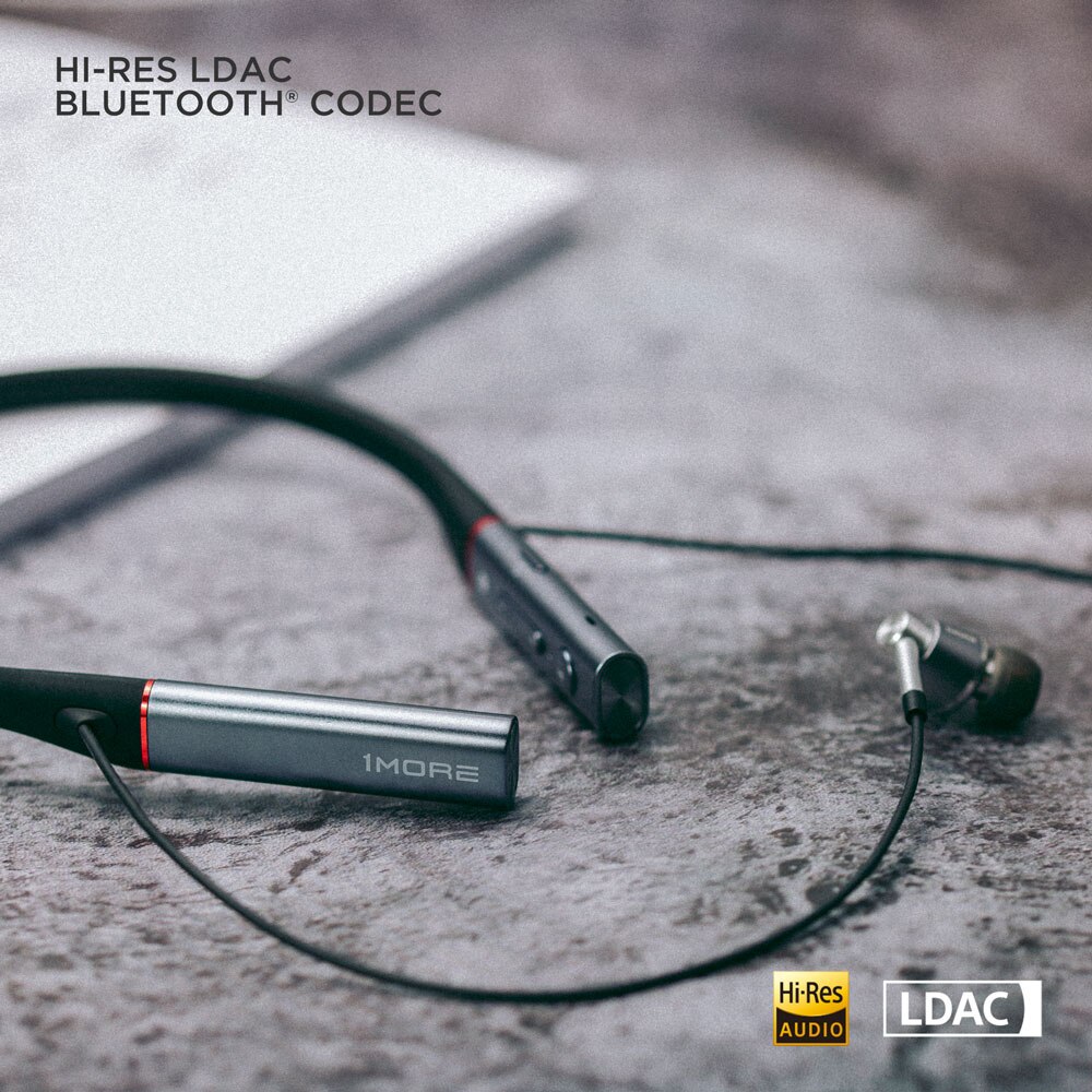 1 Meer Oortelefoon E1001BT Hi-Res Triple Driver Draadloze Bluetooth Headset Hifi Ruisonderdrukking Ldac In-Oor Nek opknoping