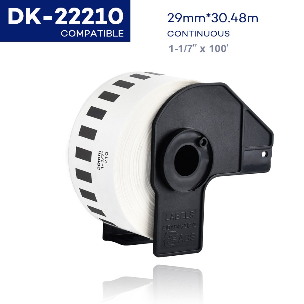 DK 1Roll Series Thermal Paper Compatible for Brother Label Printer White Paper DK22205 DK-22205 DK-11201 DK-11208 DK-11204: DK-22210