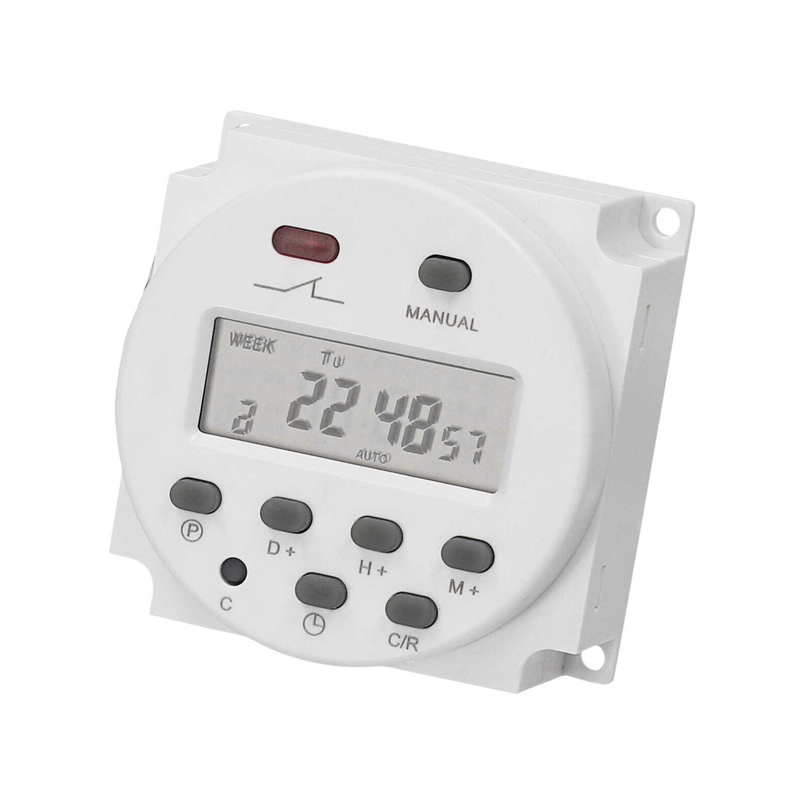 KKmoon CN101A Digital Timer Switch Weekly Programmable Panel Mounted Electrical Timer 16 Independent ON/ OFF Program