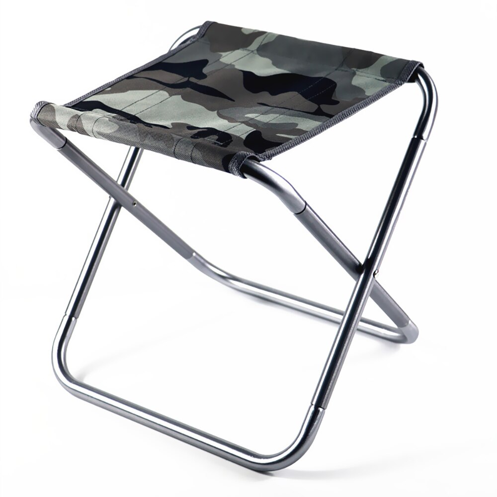 Sammenklappelig fiskestol letvægts picnic campingstol foldbar aluminiumsklud udendørs bærbar let at bære udendørs møbler: F