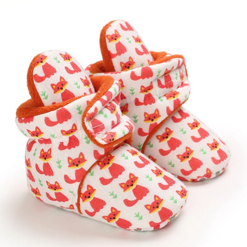 Moda Neonato Autunno Inverno Stivali di Cotone Del bambino Della Ragazza del Ragazzo Stivali Caldi Kintted Fiori Maglia Gancio Solido pantaloni di Lunghezza Della Caviglia Scarpe per Bambini