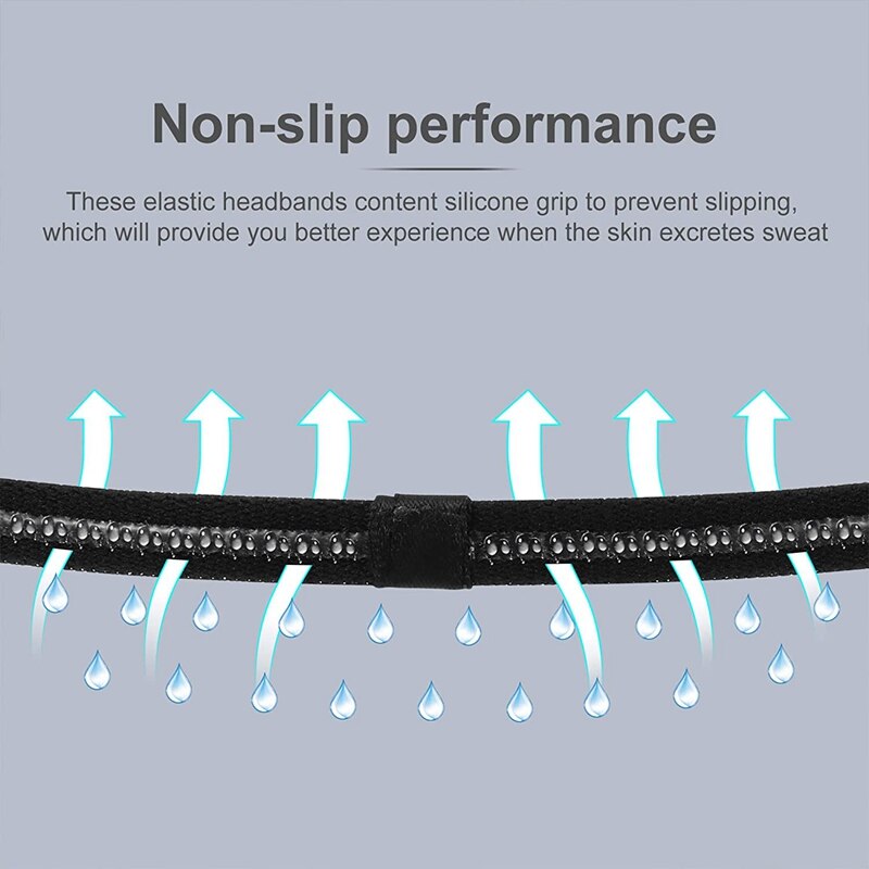 4 Stuks Dikke Non-Slip Elastische Sport Hoofdbanden Haar Hoofdbanden, Oefening Haar En Zweetbandjes Voor Vrouwen En Mannen