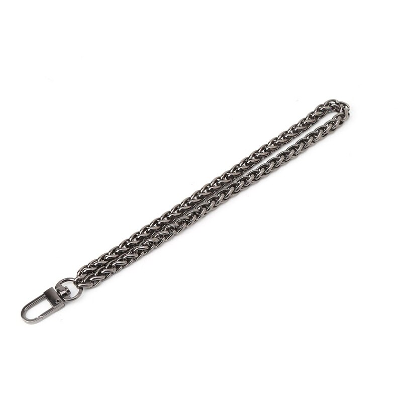 Kvinder taske kæde håndtag gør-det-selv udskiftning håndled clutch pung mønt taske rem metal kæde guld sort sølv tasker tilbehør: Sort