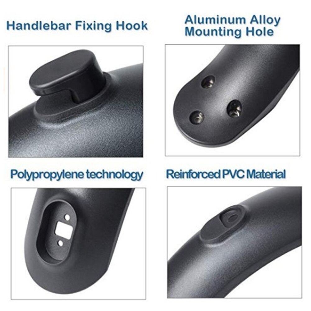 Durable Scooter Mudguard for Xiaomi Mijia M365/ M365Pro Electric Scooter Tire Splash Fender with Rear Tail Light Back Guard Wing