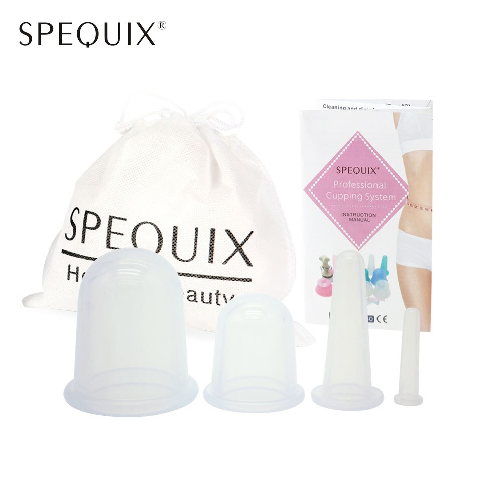 4 Stks/set Zuig Siliconen Massage Cup Anti-Cellulite Cups Facial En Body Therapie Verbeteren Huid En Algehele Gezondheid 4 kleuren: Transparant