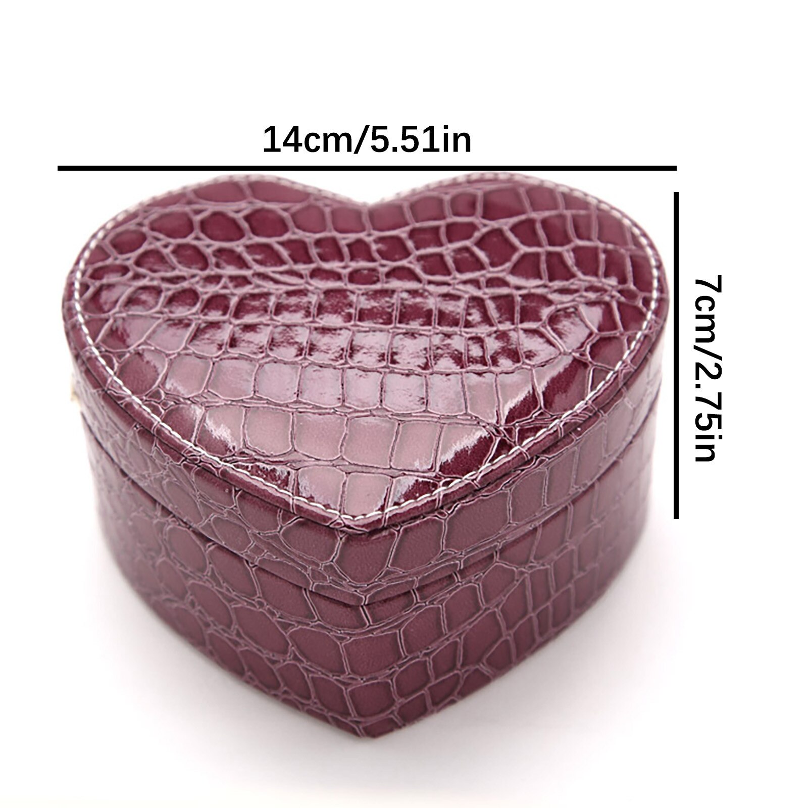 Portable Leather Heart Shaped earrings storage box Special jewelry storage box Small objects Organizer organizador de maquillaje