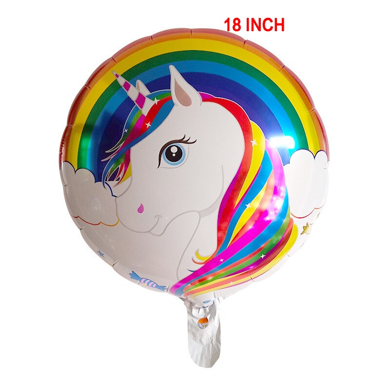 Ballon licorne gonflable 32 pouces, mignon, en aluminium, pour fête d'anniversaire, de mariage, jouet pour enfant: 18 6
