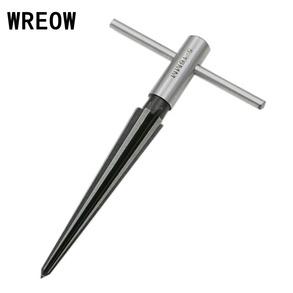 Removable taper reamer 5mm16mm Pin Hole Handheld Reamer T Handle Tapered 6 Fluted Chamfer