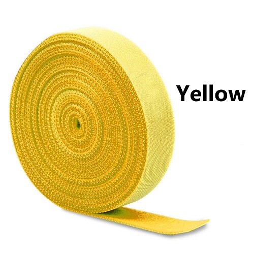 Yellow Nylon Cable Ties USB Cable Holder Protector Organizer Cord Winder Strap Earphone Mouse Wire Management For Home Office: 4m-yellow