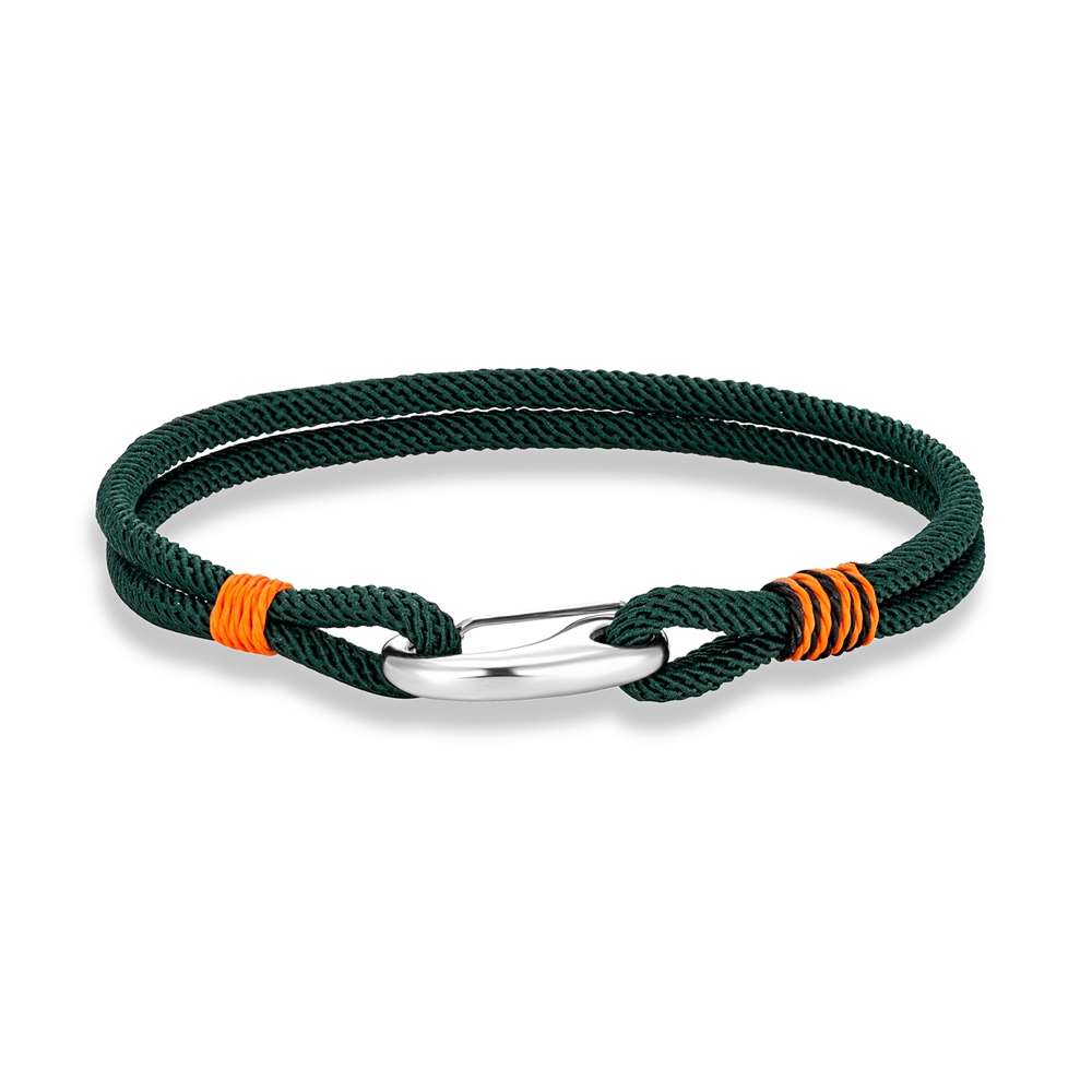 MKENDN Stainless Steel Lobster Spring Clasp Double Strand Braided Rope Bracelet for Men Women Couple Jewelry: 19cm / Vermeil