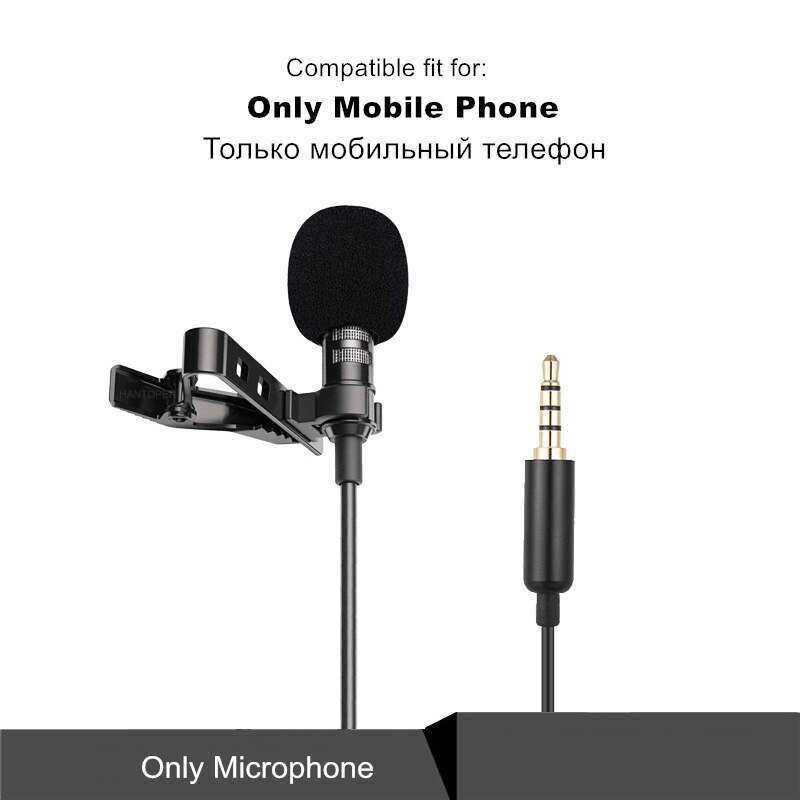 Doppio Mini portatile Lavalier microfono a condensatore Clip-on risvolto Mic cablato Mikrofo/Microfon per telefono per PC portatile: Style 1