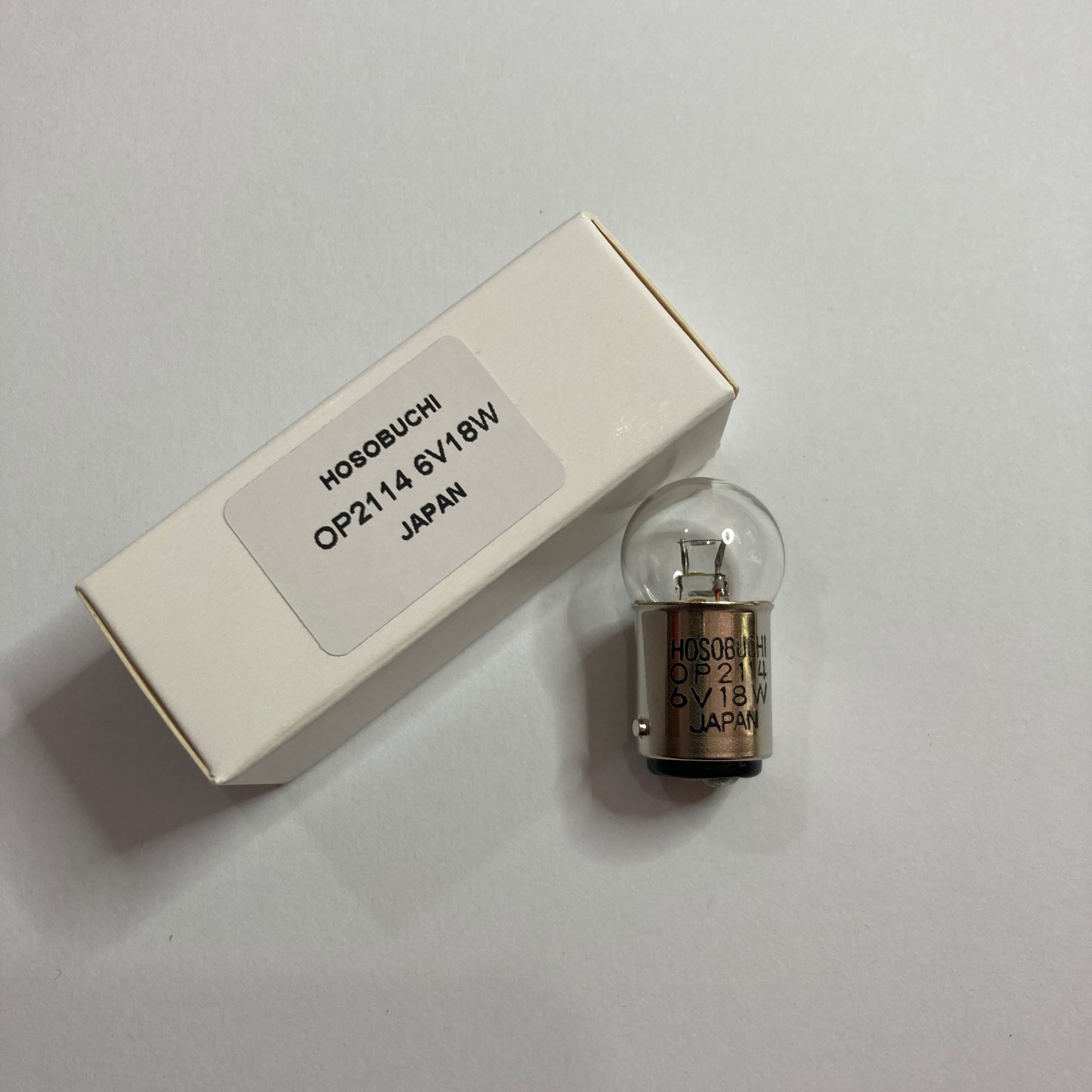 Hosobuchi  op2114 6 v 18w ba15d halogenlampe, optisk instrumentpære  op2114 6 v 18w ba15d