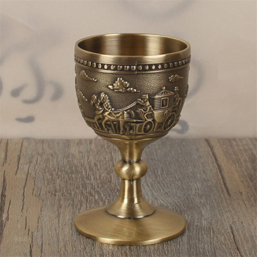 Retro oldtidens egypten metal shotglas bar hjemme cocktail spiritus kobber kop korte vinglas farao cleopatra rameses ra gud