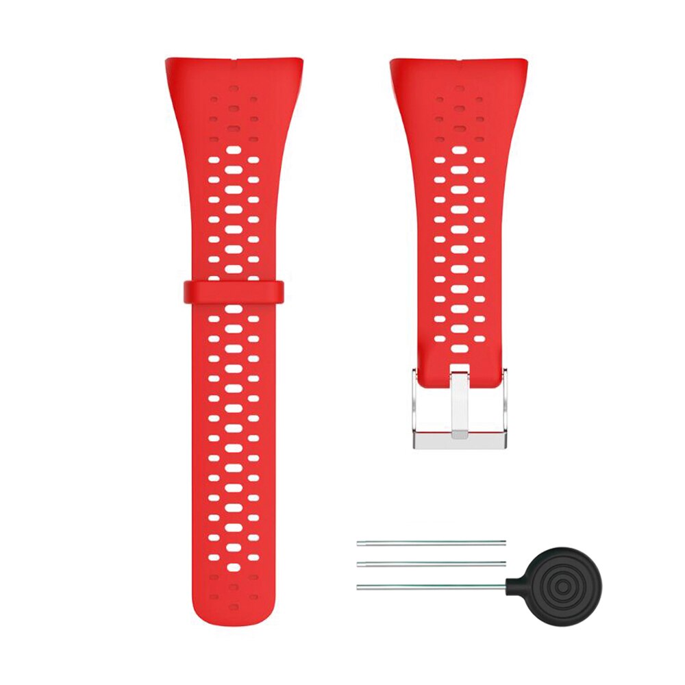 Fascia di polso Cinghia per Polar M400 M430 Sport Intelligente Orologio Molle Del Silicone Sostituzione Della Cinghia Del Wristband Del Braccialetto Cinturino Accessori: A  Red