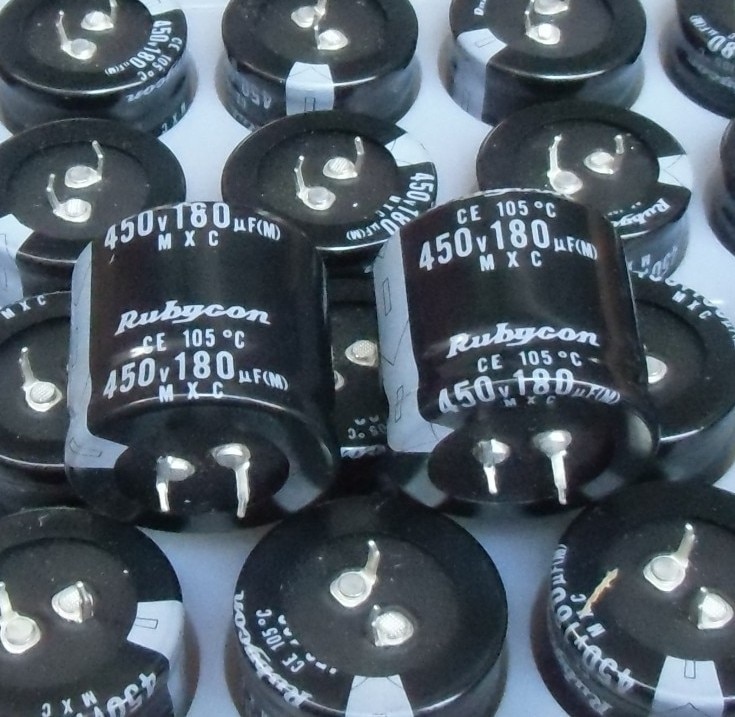4pcs Japan RUBYCON MXC 450V180UF 35x35mm 180uF/450V Power Supply electrolytic capacitor Rubycon mxc 180uf 450v CE