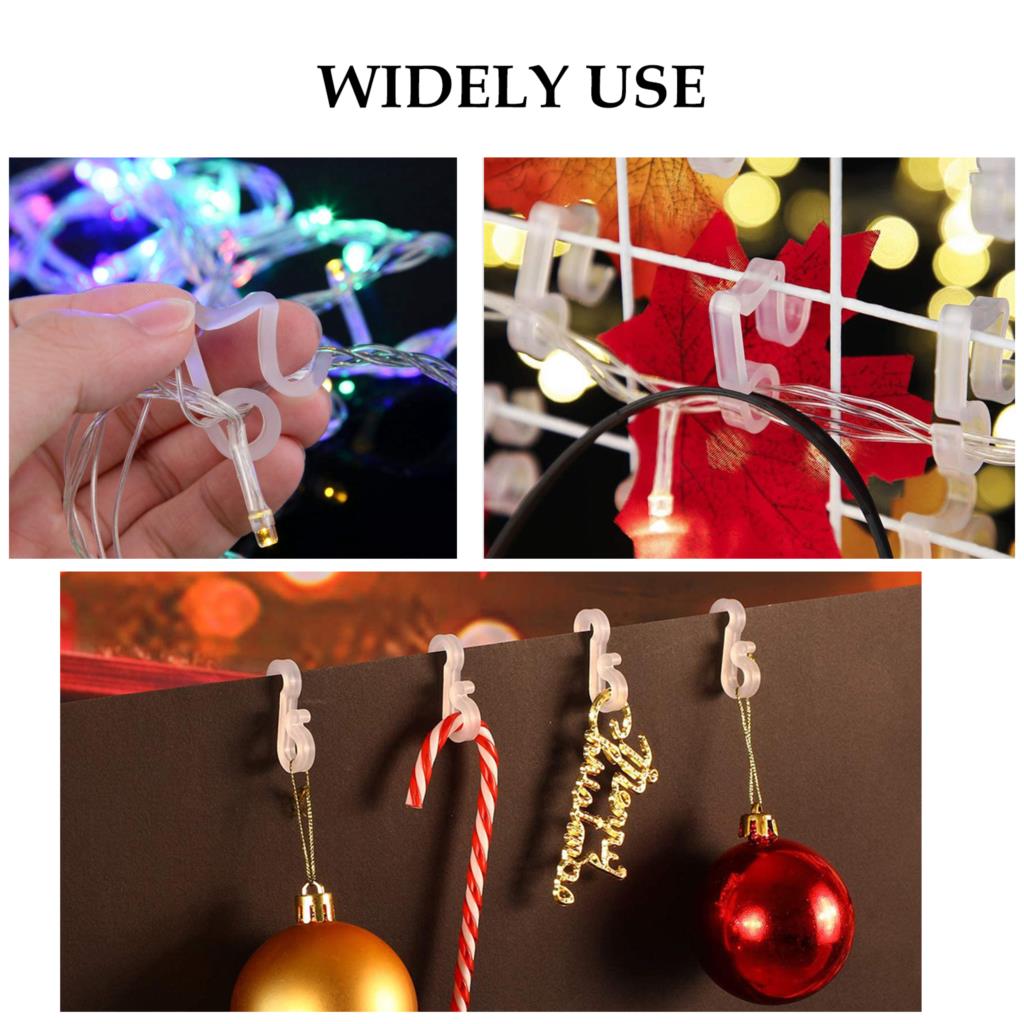 100Pcs Gutter Hangen Haken S Clip Haken Voor Kerst Decoratie Buiten Lichtslingers Licht Fairy Seizoen Kerst Decoratie