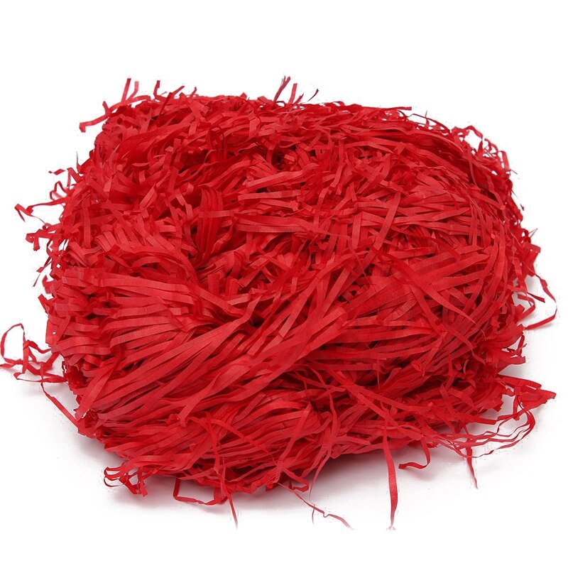 100G Luxe Rode Versnipperd Tissue Wasmand Papier Doos Snoep Verpakking