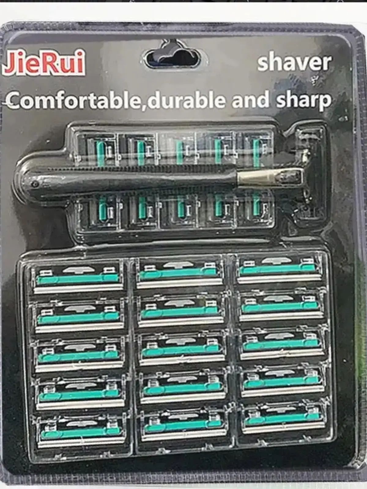 Cuchillas de afeitar dobles, cabezales reemplazables, maquinilla de afeitar fina Manual antigua, maquinilla de afeitar para hombres, 1 marco de hoja, 20 cabezales: Default Title
