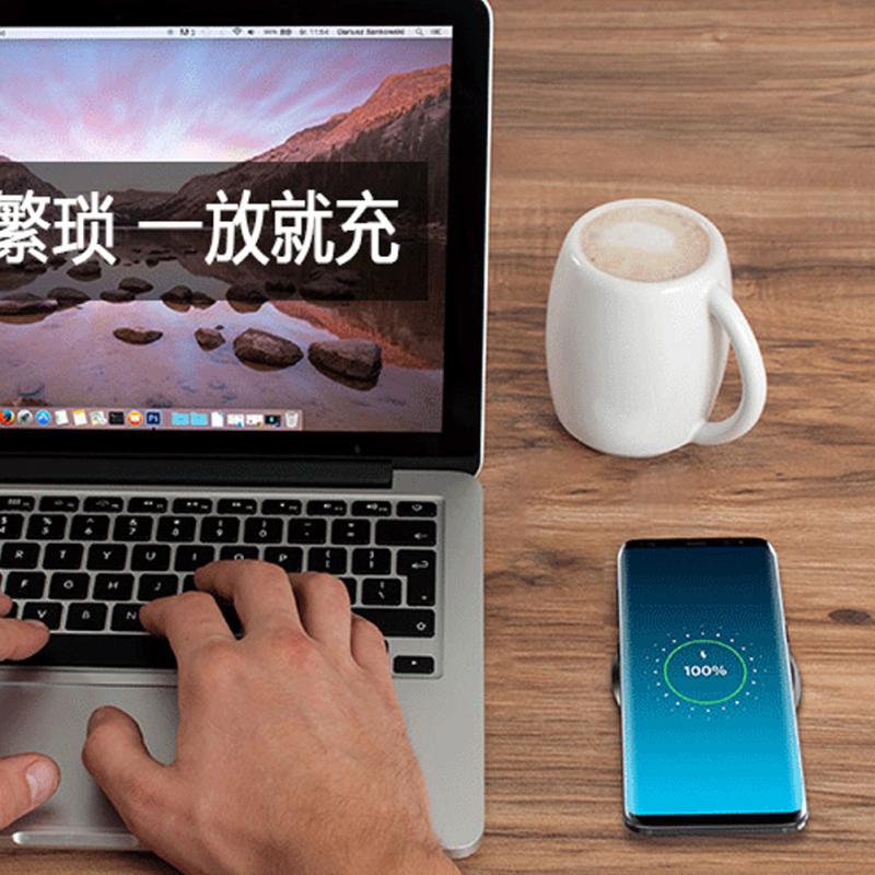 Meubles de bureau rapide téléphones mobiles maison USB Table intégrée ronde gain de place monté chargeur sans fil bureau en plastique