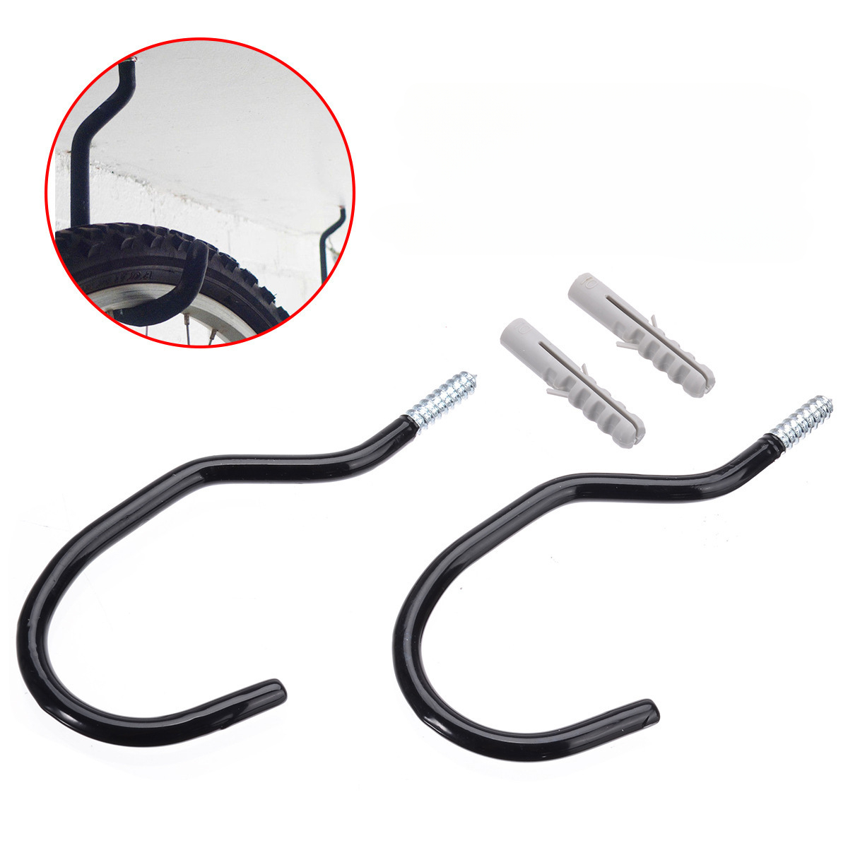 1/2PCS Bike Wall Stand Holder Large Road Bicycle Storage Hooks Wall Mount Bike Cycle Hanger Brackets Cycling Bicycle Parts