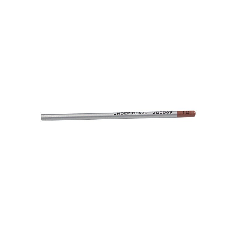 Lápiz de cerámica de colores para pintar a mano, pluma de dibujo de línea, lisa, en blanco, herramientas de cerámica: brown