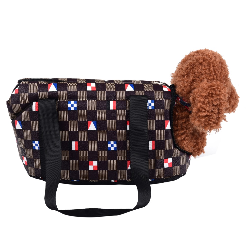 Kæledyr hund taske udendørs rejse håndtaske pose mesh oxford enkelt skuldertaske slynge mesh komfort rejse tote skuldertaske
