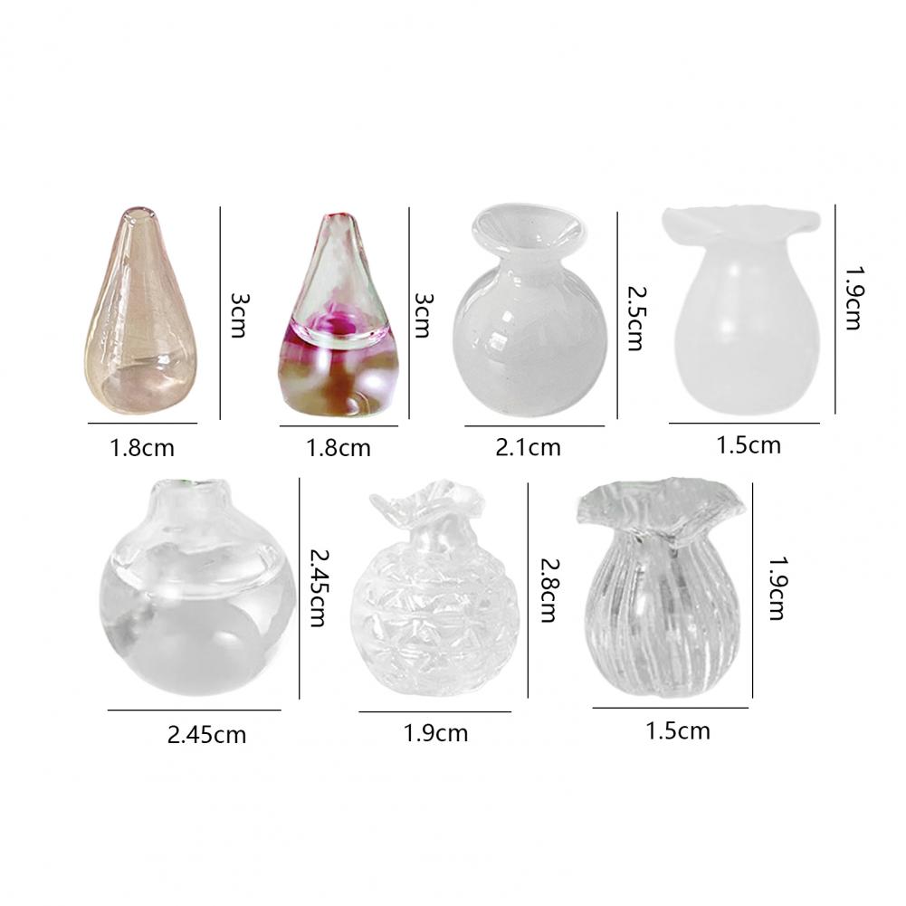 Glasvase Kühlschrankmagnet 3D Miniatur Blumenvase Kühlschrankmagnet für Home Office Küche Spind Kühlschrank Glas Mini
