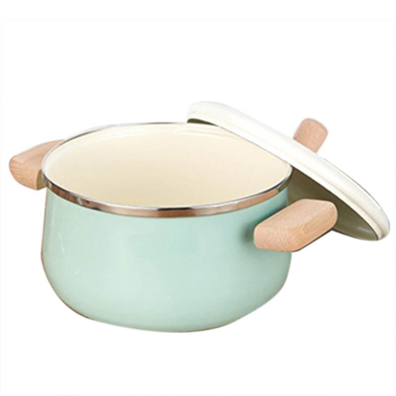 Kitchen Pots Enamelled Soup Pot Boiler Milk Pan Non Sticky Frying Pan with Induction Dish: Default Title