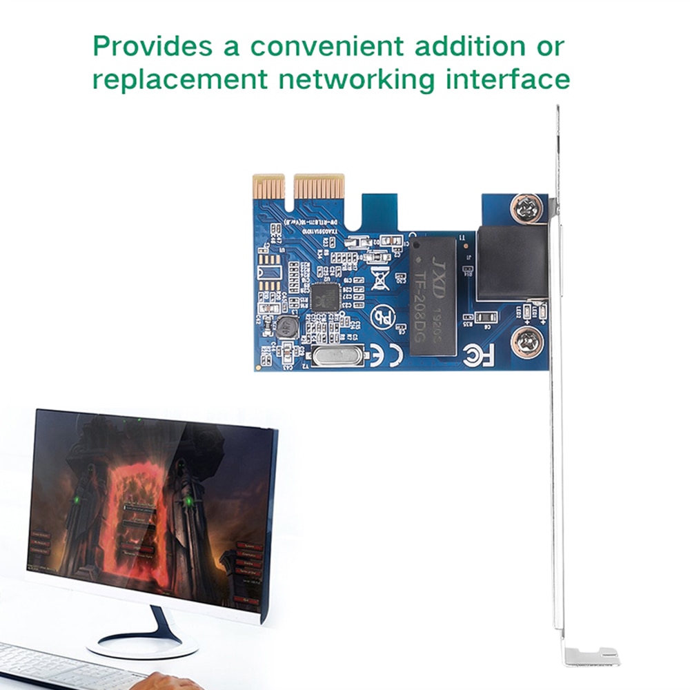 Pci-E Netwerkkaart 1000Mbps Gigabit Ethernet Pci Express 10/100/1000M RJ45 Lan Adapter Converter voor Desktop Pc