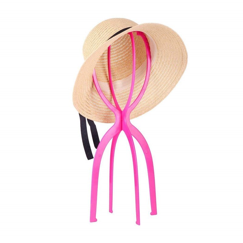 3Pcs/Lot Wig Stand Multi-Purpose Use Hat Wig Hair Head Stand Travel Foldable Flexible Plastic Wig Holder