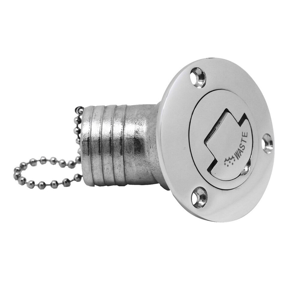 45 Degree 38mm Stainless Steel 316 Deck Filler GAS DIESEL FUEL WASTE WATER High Mirror Polishing Marine Boat Deck Fill Filler: Waste 38mm