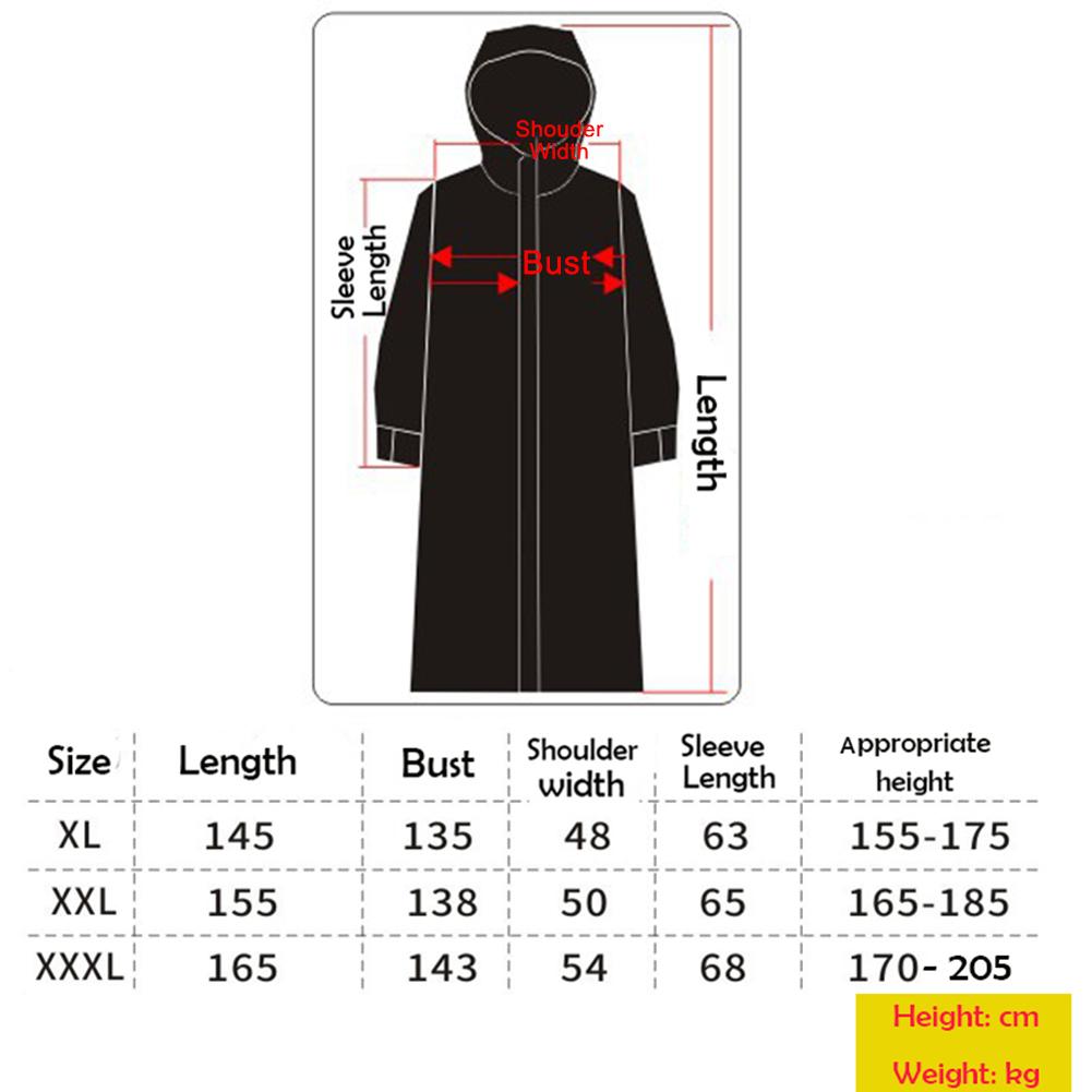 Motorfiets Regenjas Vrouwen/Mannen Rits Hooded Poncho Motorfiets Regenkleding Lange Stijl Wandelen Milieu Regen Jas Xl/Xxl/xxxl