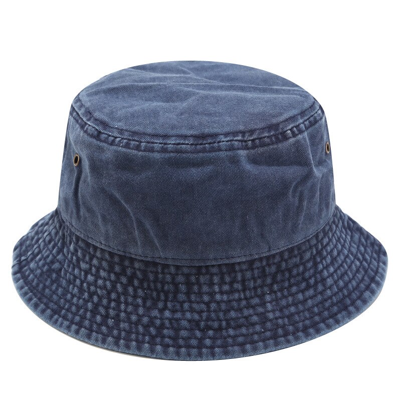 Cowboy Bucket Hats Women Men's Water Washer Basin Cap Women's Four Seasons Universal Outdoor Travel Sun Visor Hat: Navyblue