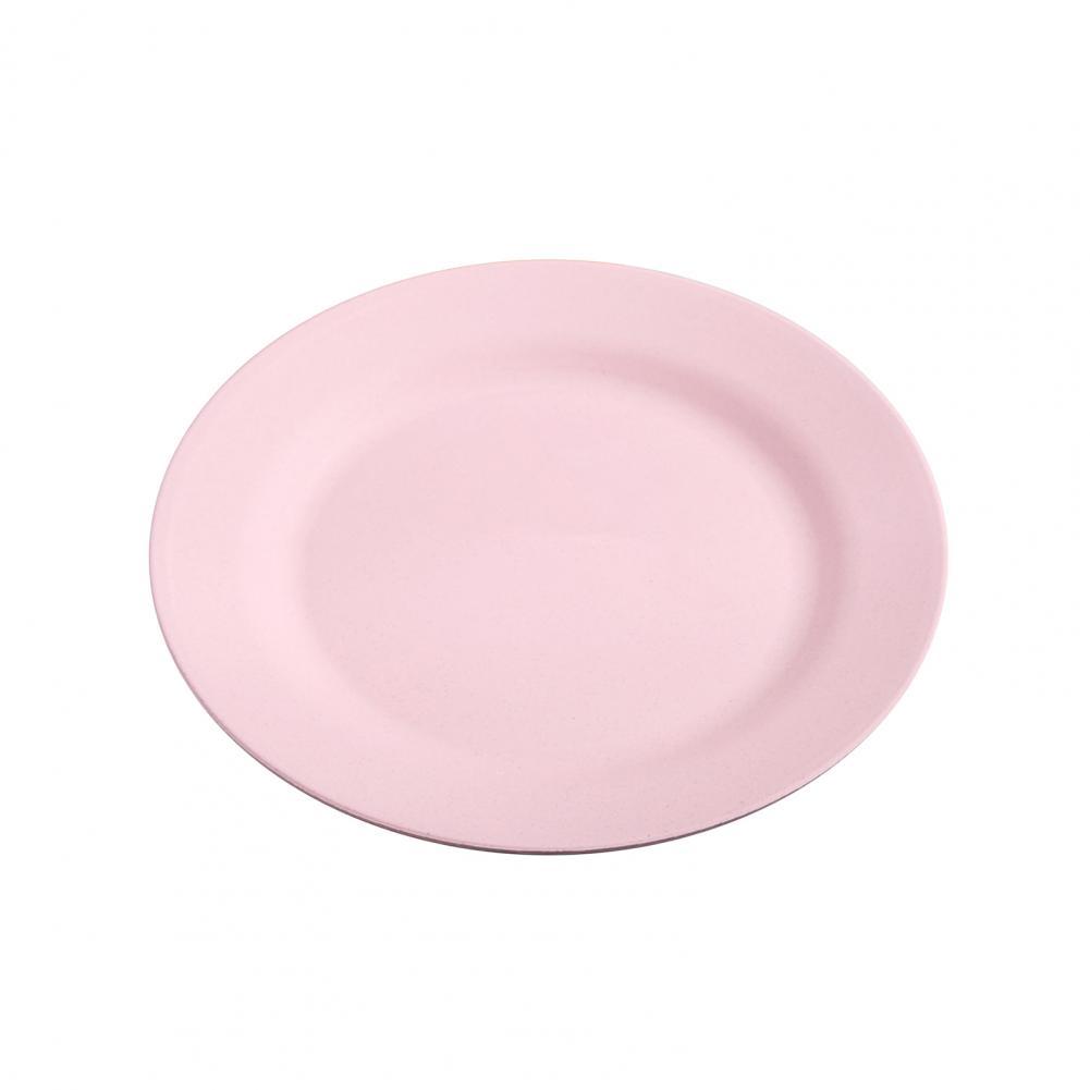 Dessert Plate Unique Multi-purpose Burr Free Food Plate Anti-deform Fruit Plate: Pink  28cm