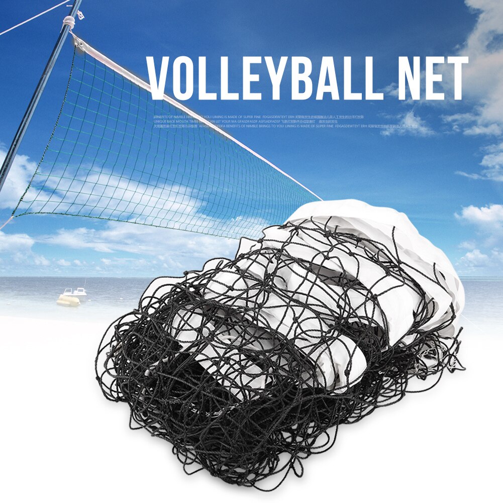 Outdoor Indoor Strand Netting Sport Mesh Met Stalen Kabel En Opbergtas Standaard Officiële Maat Volleybal Netto